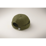 Cappello stile docker in cotone con rete e fibbia 260 g/m² color verde militare terza vista fotografica