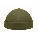Cappello stile docker in cotone con rete e fibbia 260 g/m² color verde militare quarta vista