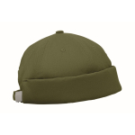 Cappello stile docker in cotone con rete e fibbia 260 g/m² color verde militare sesta vista