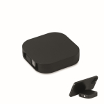 Cavo retrattile Type-C con trasferimento dati e supporto mobile color nero seconda vista