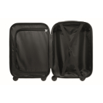 Trolley in plastica rigida con scomparto principale e 4 ruote color nero sesta vista