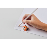 Matita in legno con gomma da cancellare a forma di animali color bianco quinta vista fotografica