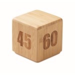 Timer in bambù con conto alla rovescia digitale color legno seconda vista