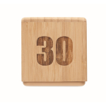 Timer in bambù con conto alla rovescia digitale color legno ottava vista