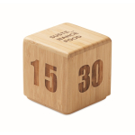 Timer in bambù con conto alla rovescia digitale color legno vista principale