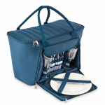 Borsa frigo da picnic in RPET per 2 con set completo color blu seconda vista