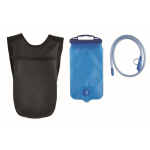 Zaino sportivo in PU e nylon con serbatoio d’acqua 1,5L color nero terza vista