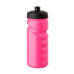 Borraccia sportiva antigoccia in plastica con buona presa 500 ml color fucsia fluorescente