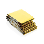 Coperta di emergenza impermeabile riutilizzabile con custodia RPET color nero seconda vista