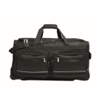 Borsa trolley in RPET con 2 ruote e varie tasche color nero