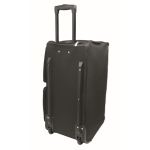 Borsa trolley in RPET con 2 ruote e varie tasche color nero terza vista