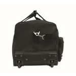 Borsa trolley in RPET con 2 ruote e varie tasche color nero settima vista