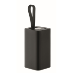 Power bank in alluminio riciclato con indicatore digitale 20.000 mAh color nero