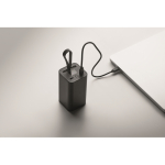 Power bank in alluminio riciclato con indicatore digitale 20.000 mAh color nero quarta vista fotografica