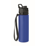 Borraccia pieghevole in silicone con tappo e cinturino elastico 500 ml color blu reale