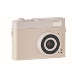 Fotocamera digitale compatta ricaricabile con schermo LCD 2” color beige