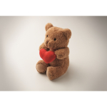 Grande orsetto di peluche 23 cm con cuore rosso color rosso terza vista fotografica