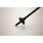 Bastone da cammino regolabile con impugnatura e laccetto color nero terza vista fotografica