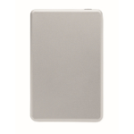 Powerbank in alluminio riciclato con indicatore 10.000 mAh color argento