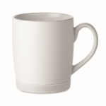 Tazza in ceramica bianca opaca con base in silicone colorata 300ml color bianco