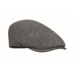 Cappello tipo coppola piatta in poliestere con fibbia metallica 335 g/m² color grigio