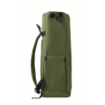 Zaino roll top RPET per laptop con tasca laterale elastica 15'' color verde militare