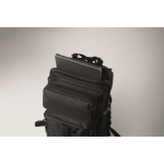 Zaino da viaggio grande in RPET con vari scomparti 15'' color nero vista fotografia