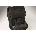 Zaino da viaggio grande in RPET con vari scomparti 15'' color nero vista fotografia