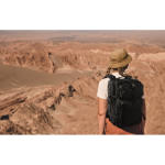 Zaino da viaggio grande in RPET con vari scomparti 15'' color nero terza vista ambiente