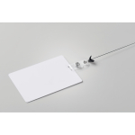 Portabadge per lanyard con fessura 12 x 8 cm color bianco quarta vista fotografica