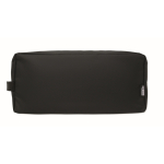 Borsa porta scarpe in poliestere RPET 600D con cerniera color nero sesta vista