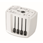 Adattatore da viaggio compatto da 30 W con USB-A e USB-C color bianco terza vista