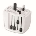 Adattatore da viaggio compatto da 30 W con USB-A e USB-C color bianco quinta vista