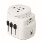 Adattatore universale con connettori USB-A e USB-C 20W color bianco terza vista principale