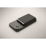 Portacarte magnetico in similpelle PU per 3 carte color nero quarta vista fotografica