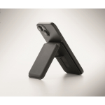 Portacarte magnetico in similpelle PU per 3 carte color nero quinta vista fotografica