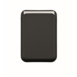 Portacarte magnetico in similpelle PU per 3 carte color nero sesta vista