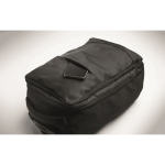 Zaino trolley in poliestere RPET 290T con 3 tasche 15'' color nero quinta vista fotografica