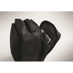 Zaino trolley in poliestere RPET 290T con 3 tasche 15'' color nero settima vista fotografica