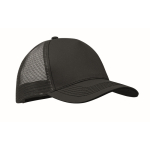Cappellino trucker 5 pannelli in cotone e rete 250 g/m² color nero
