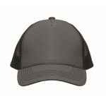 Cappellino trucker 5 pannelli in cotone e rete 250 g/m² color grigio scuro seconda vista