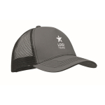 Cappellino trucker 5 pannelli in cotone e rete 250 g/m² color grigio scuro vista principale