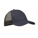 Cappellino trucker 5 pannelli in cotone e rete 250 g/m² color blu mare