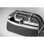 Classica borsa sportiva vintage in pelle sintetica 21,5L color nero quinta vista fotografica