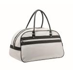 Classica borsa sportiva vintage in pelle sintetica 21,5L color bianco
