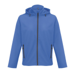 Giacca softshell in poliestere riciclato con cappuccio SOL'S color blu reale terza vista