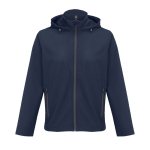Giacca softshell in poliestere riciclato con cappuccio SOL'S color blu mare