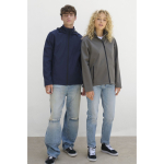 Giacca softshell in poliestere riciclato con cappuccio SOL'S color blu mare