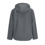 Giacca softshell da donna con cappuccio e fodera in pile SOL'S color grigio scuro