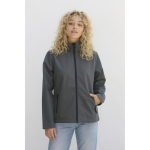 Giacca softshell da donna con cappuccio e fodera in pile SOL'S color grigio scuro